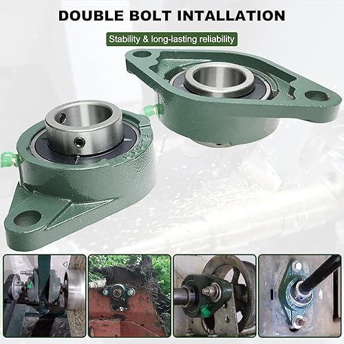 Miniatura 41 de Paquete de 2 rodamientos de bloque de almohada UCFL204-12, unidad de rodamiento de bolas de montaje en brida, orificio de 3/4 pulgadas, brida de 2