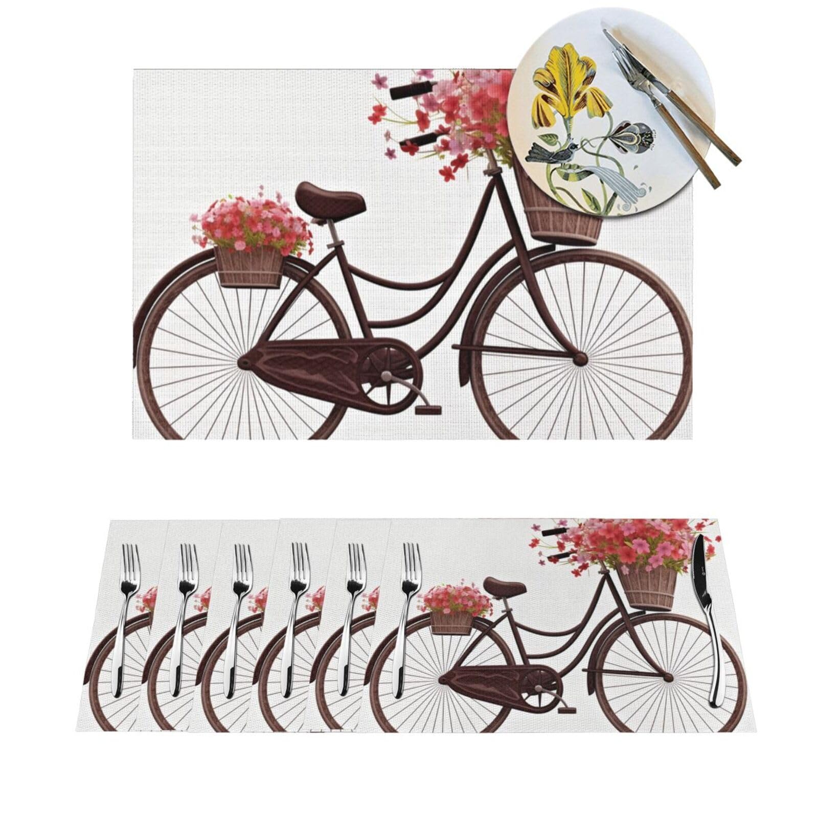 Sets de table cuisine rouge lavables pour repas conviviaux en famille
