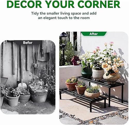 Miniatura 2 de Soporte de Metal para Plantas, Estante de Exhibición de Aluminio Resistente al Óxido, Soportes de Exhibición de Plantas Estantes de Decoración para