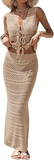 Fisoew Crochet Swim Cover Up Set