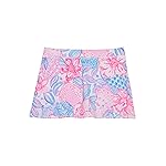 Lilly Pulitzer Kids Mini Aila UPF 50+ Skort for Kids (Toddler/Little Kids/Big Kids) - Cotton - All-Over Print Pink Isle MD (6-7 Little Kid) One Size
