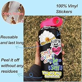 DETICKERS 50 PCS Cute Weather Stickers for Kids Waterproof Vinyl Cloud Stickers for Water Bottles Party Decorations