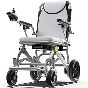 Ultralight 34lbs Foldable Electric Wheelchair for Adults, 350lbs Capacity, 500W Motor & Detachable Lithium Battery