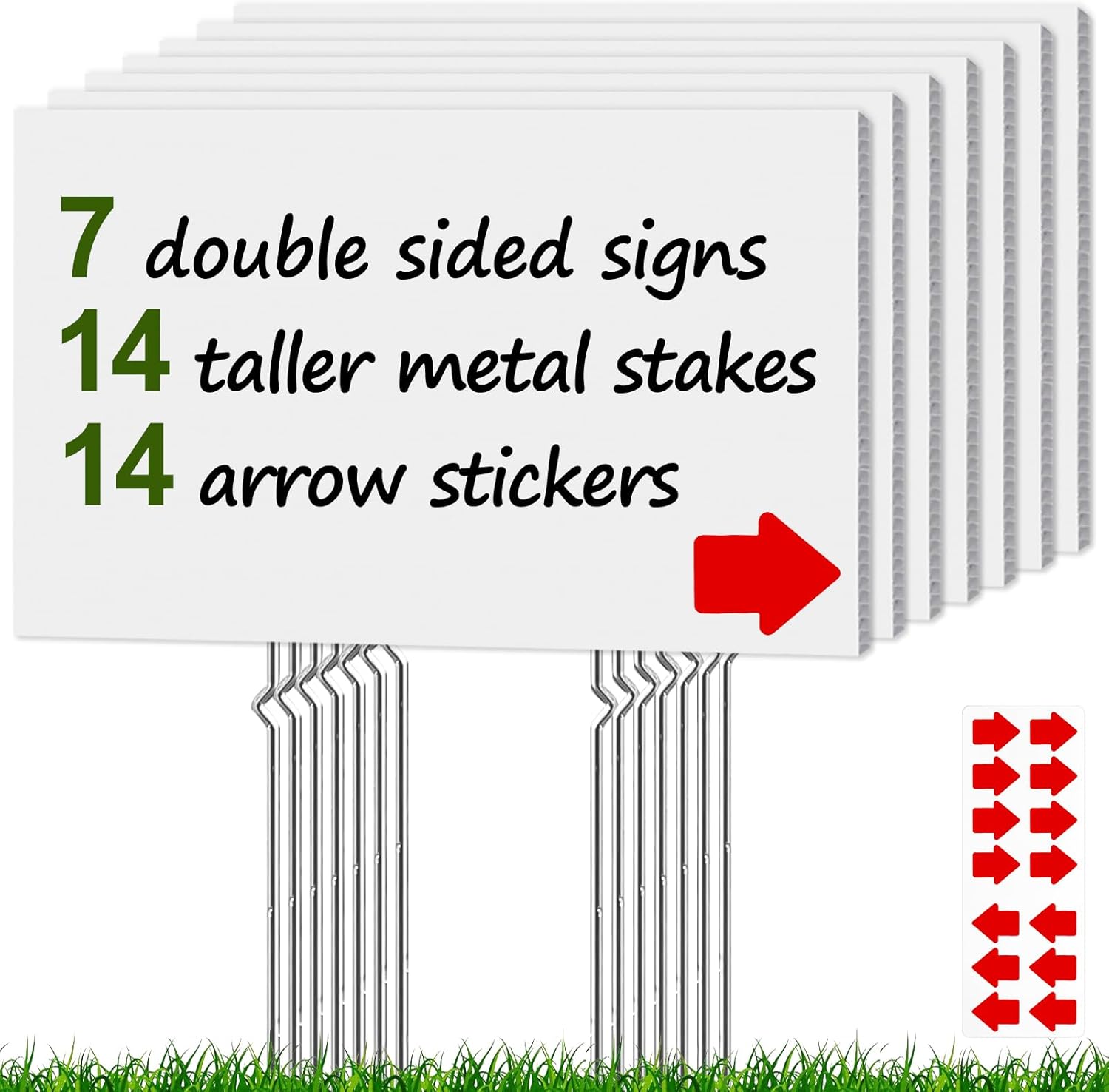Amazon.com : Remiawy Blank Yard Signs with Stakes, 7 Pack 17x12 Inch ...