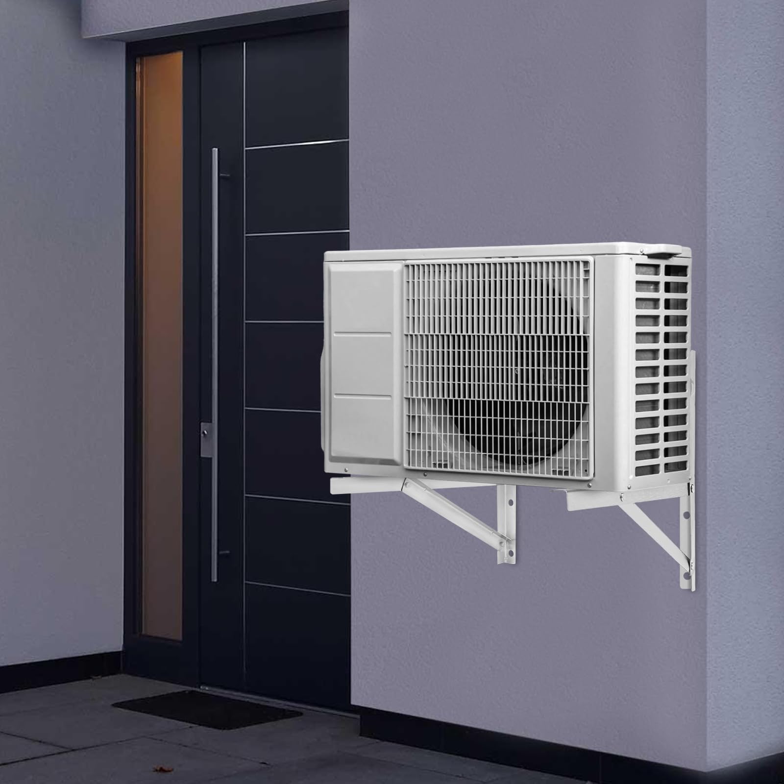 Soporte de pared para aire acondicionado exterior, soporte de pared de acero inoxidable, capacidad de carga 200 kg, apto para aire acondicionado exterior de clase 1-1,5 P