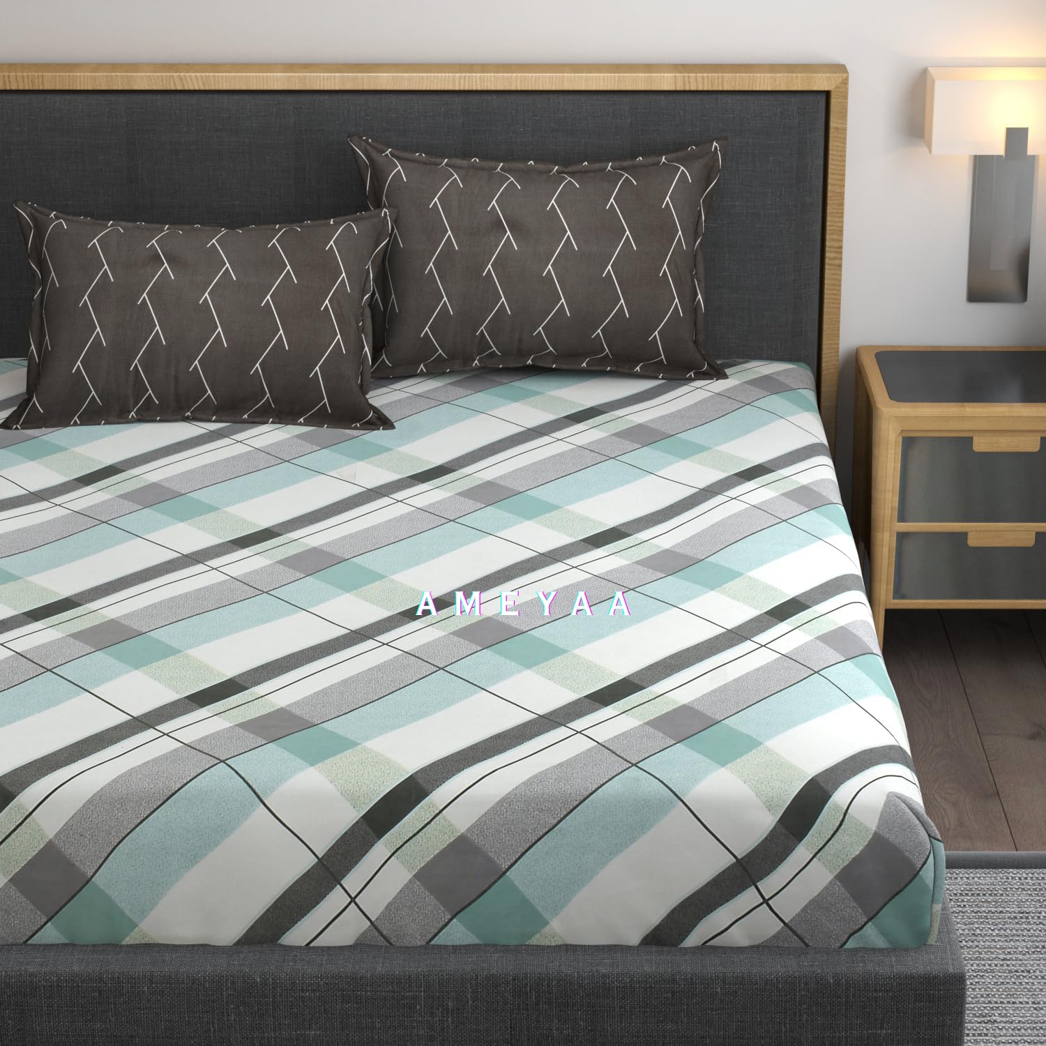 King Size Fitted Bedsheet - Premium Cotton Feel -24