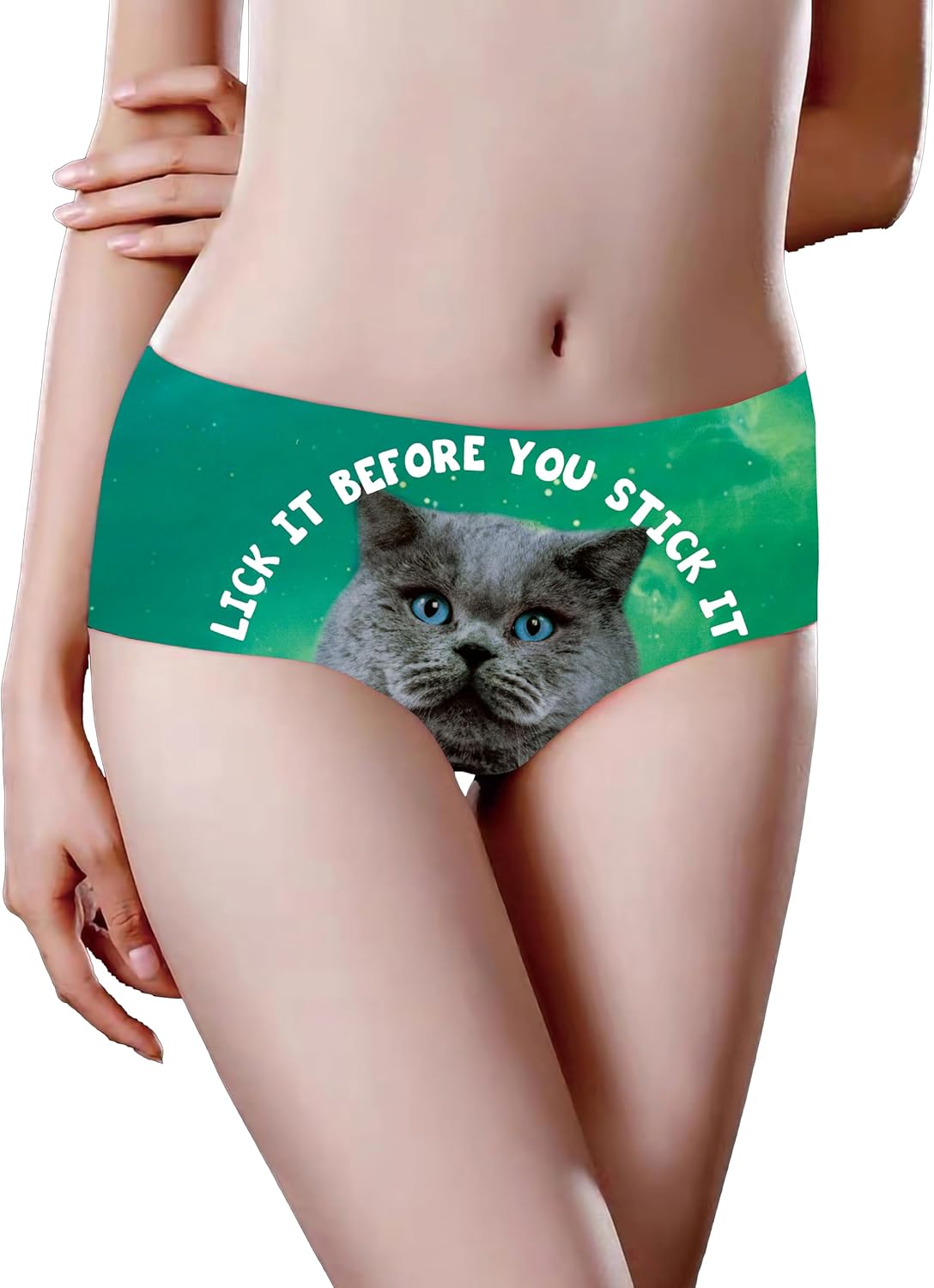 JINKAIJIA Women's Flirty Sexy Funny Naughty 3D Printed Animal Tail Underwears Briefs Gifts With Cute Ears - Image 2