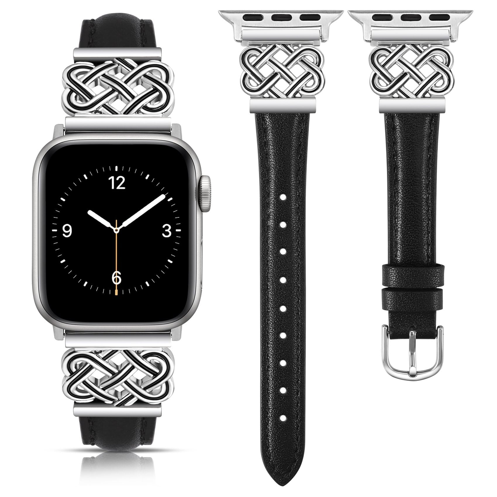 TOYOUTHS Leather Strap Compatible with Apple Watch Straps 38mm 40mm 41mm 42mm Women