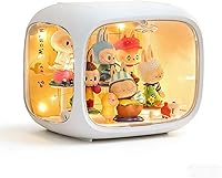 Vista 12 de Vitrina transparente para figuras, caja de almacenamiento de muñecas montada en la pared, soporte de exhibición ajustable, caja de exhibición