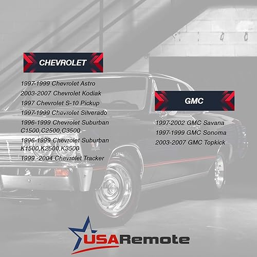 Miniatura 4 de Repuesto para Buick Chevrolet GMC 1996-2002 Control remoto de entrada sin llave de 2 botones PN 16245100-29 ABO1502T