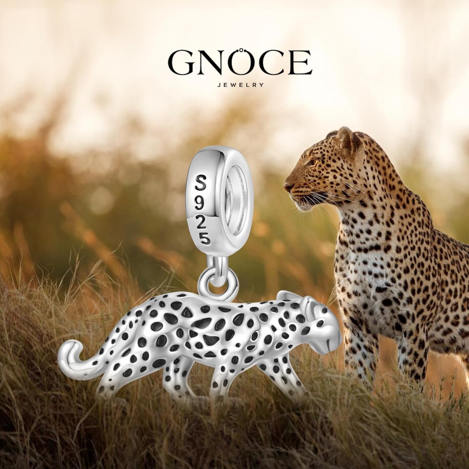 GNOCE Anmial Charm Bracelet for Her, S925 Sterling Silver Bead Charm Fit Bracelet/Necklace for Women Girls Wife Daughter/Jewelry Gift - Image 3