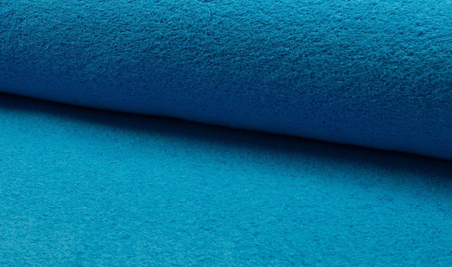 Double Sided Cotton Terry Towelling Fabric Material - Aqua (Precut-1Mtr,150cmx100cm)