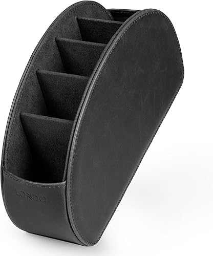 Miniatura 4 de Otto porta control remoto con 5 bolsillos para DVD, Blu-Ray, TV, Roku o Apple TV - PU piel con forro de gamuza - Delgado, living compacto o depósito