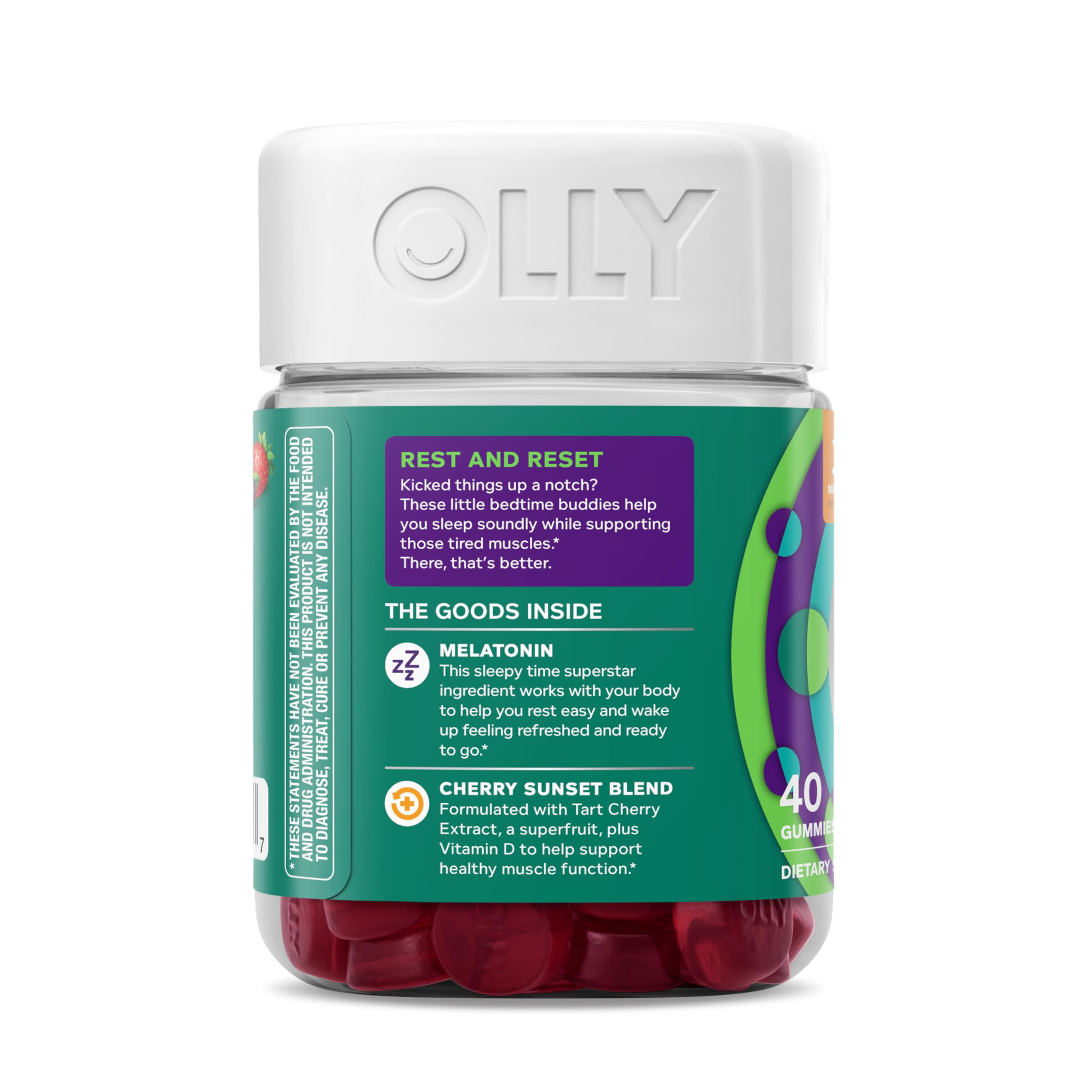 OLLY Muscle Recovery Sleep Gummy Supplement, Tart Cherry - 40 Count — Amazon image 10
