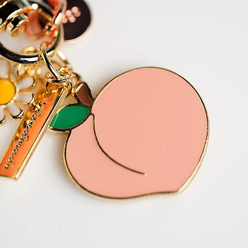 Miniatura 5 de elago Llavero AirPods melocotón Dije para AirPods, bolso, bolso, mochila, bolsa, llave de coche, llavero duradero, material resistente, bonitos