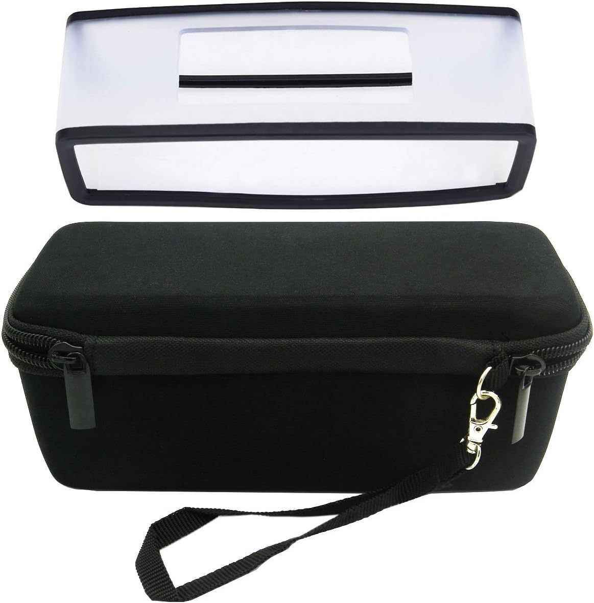 Replacement Gel Soft Case Skin Cover and Hard Travel Carrying Case Box for Bose Soundlink Mini Bluetooth Speaker - Black