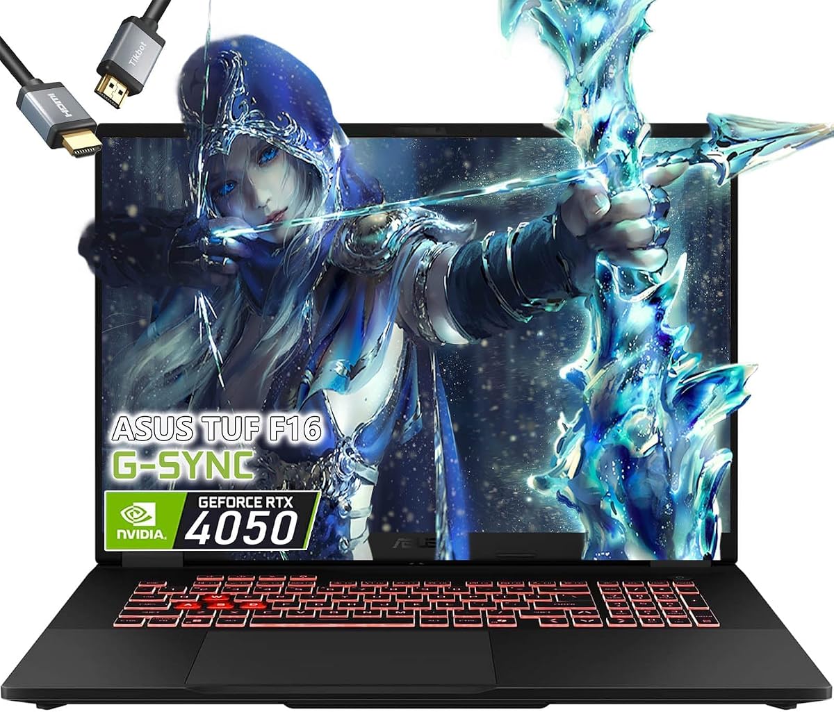 Portátil para juegos TUF A16 - AMD Ryzen 5 7535HS Beat i7-10875H - RTX 4050-32GB RAM| SSD de 1TB -Teclado retroiluminado RGB - 16" WUXGA 144Hz -Windows 11 -Edición de video -Portatil Gamer PC