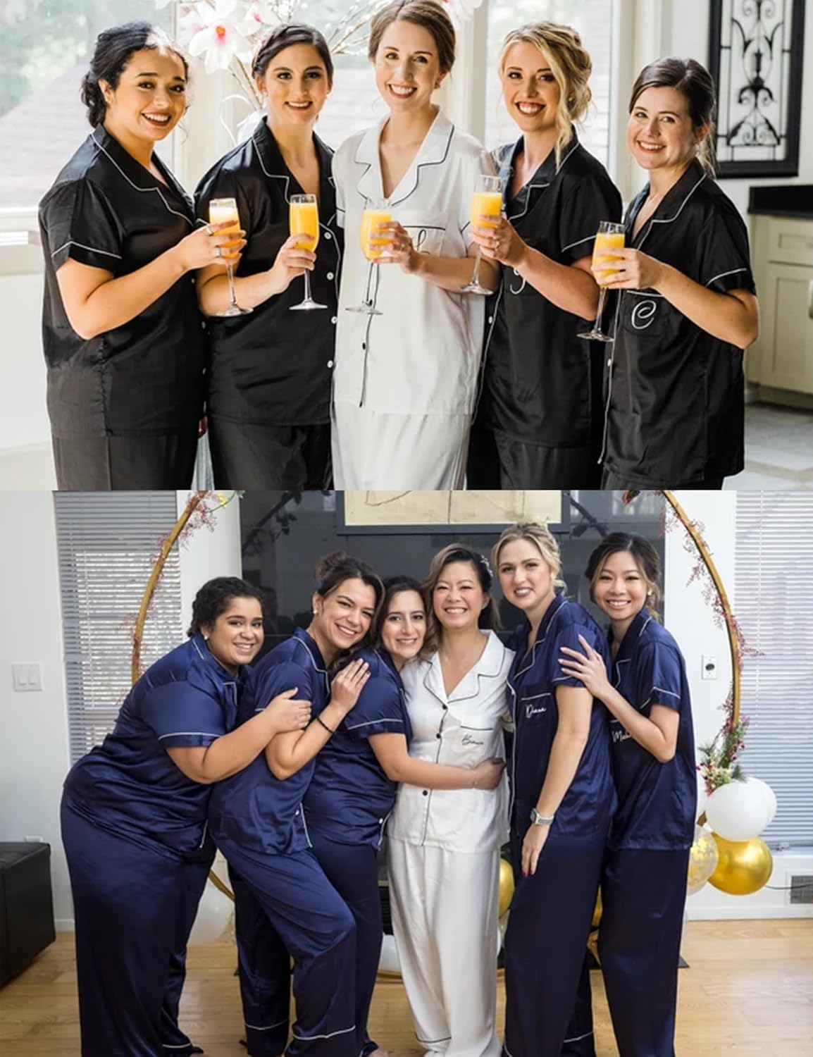 SWOMOG Women Satin Pajamas Set Short Sleeve Top & Pants Sleepwear Silky Button Down Nightwear 2pcs Loungewear Pjs Set - Image 5