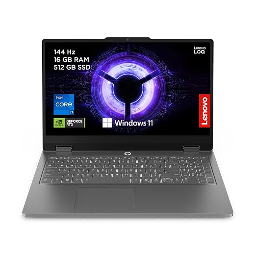 Lenovo LOQ Essential Gen 11 – Gaming Laptop AI 15.6 Inch FHD (Intel Core i7-13650HX, NVIDIA GeForce RTX 5050, 16GB RAM, 512GB SSD, 144Hz, Wi-Fi 6, Windows 11 Home) Spanish QWERTY – Moon Grey