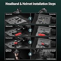 Vista 6 de Gafas de Visión Nocturna Montadas en la Cabeza - Gafas Binoculares de Visión Nocturna Recargables de Manos Libres, Visualización Infrarroja Digital