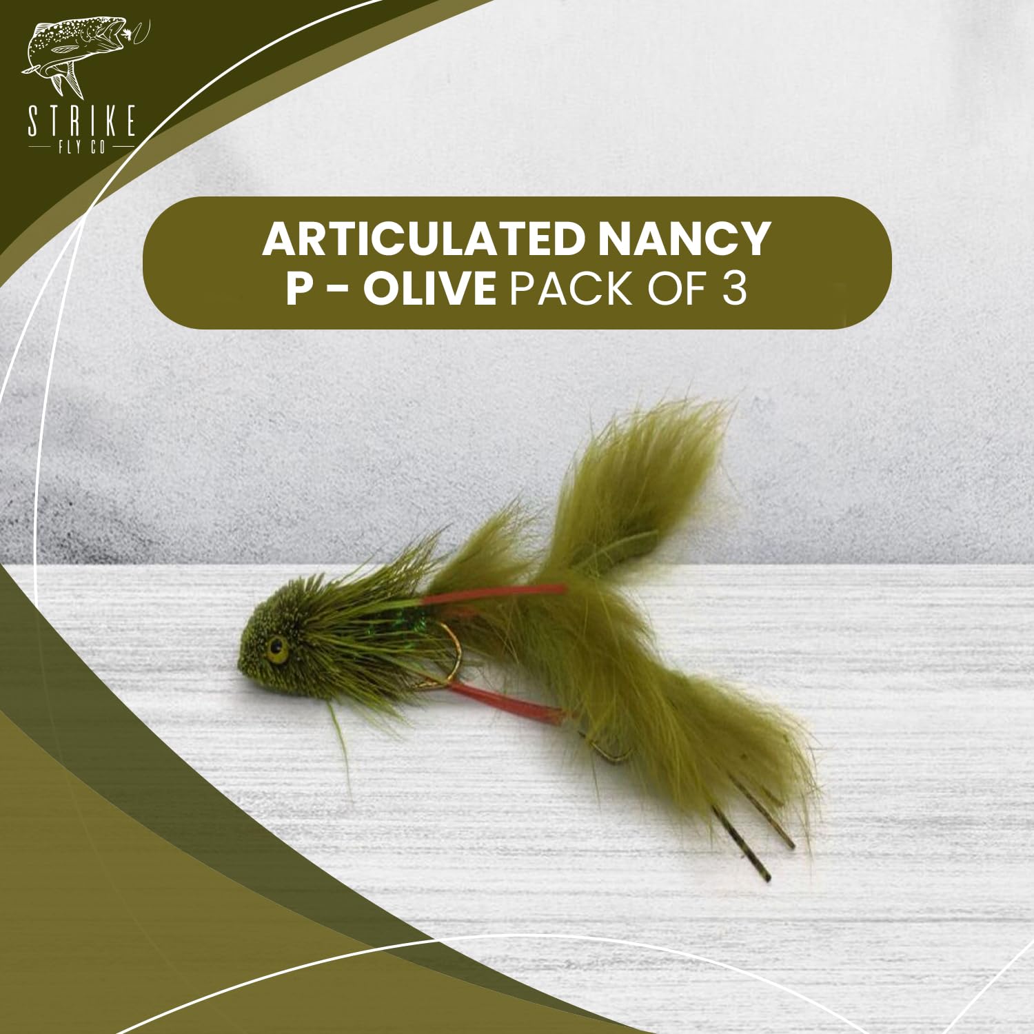 Articulated Nancy P - Olive - Articulated Streamer 3 4