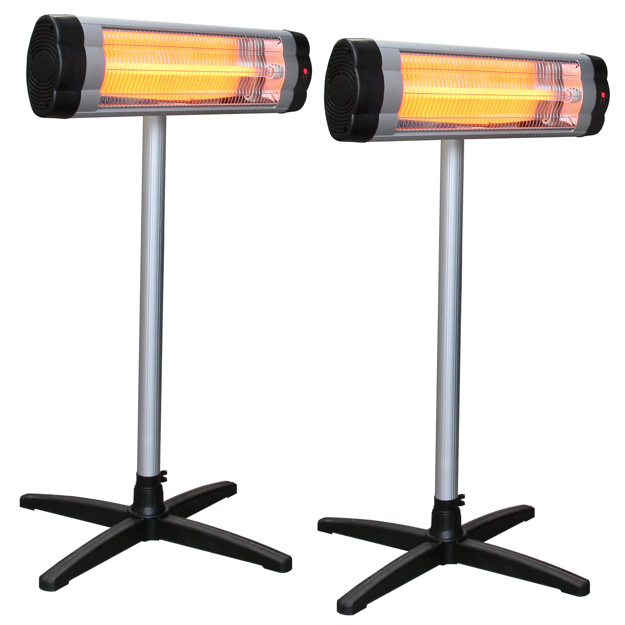 2x Kiam 2.5KW Electric Infrared Outdoor Garden Patio Heater Free Standing  with Remote Control and Timer : Amazon.co.uk: Garden