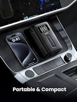 UGREEN 12V Car Air Pump 150PSI Auto Tire Inflator High Power Portable Air Compressor With Large Screen, Storage Bag For Car Truk