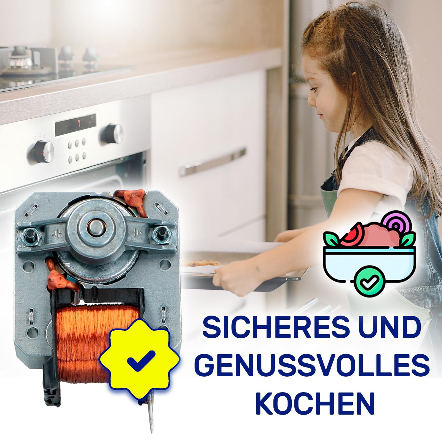 Motor Heißluftgebläse für Backofen 25W 220-240V 50Hz mit dem Originalcode 3890813045 389081304/5 für AEG für Electrolux für Zanussi - MADE IN EU - Garantie 10 Jahre - MONTERAL