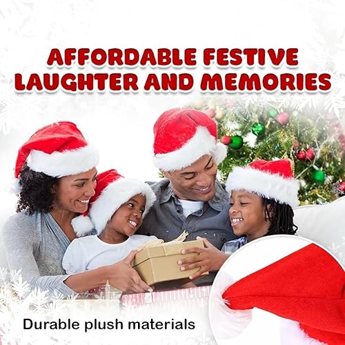 Miniatura 8 de Sombrero de Navidad eléctrico para cantar y bailar, sombrero de Papá Noel para niños y adultos, divertido sombrero de Navidad