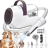 Ozumek 7-in-1 Dog Grooming Vacuum Kit: Pet Clipper, Nail Grinder, Brush & Vacuum for Dogs/Cats - Quiet, 99% Hair Capture