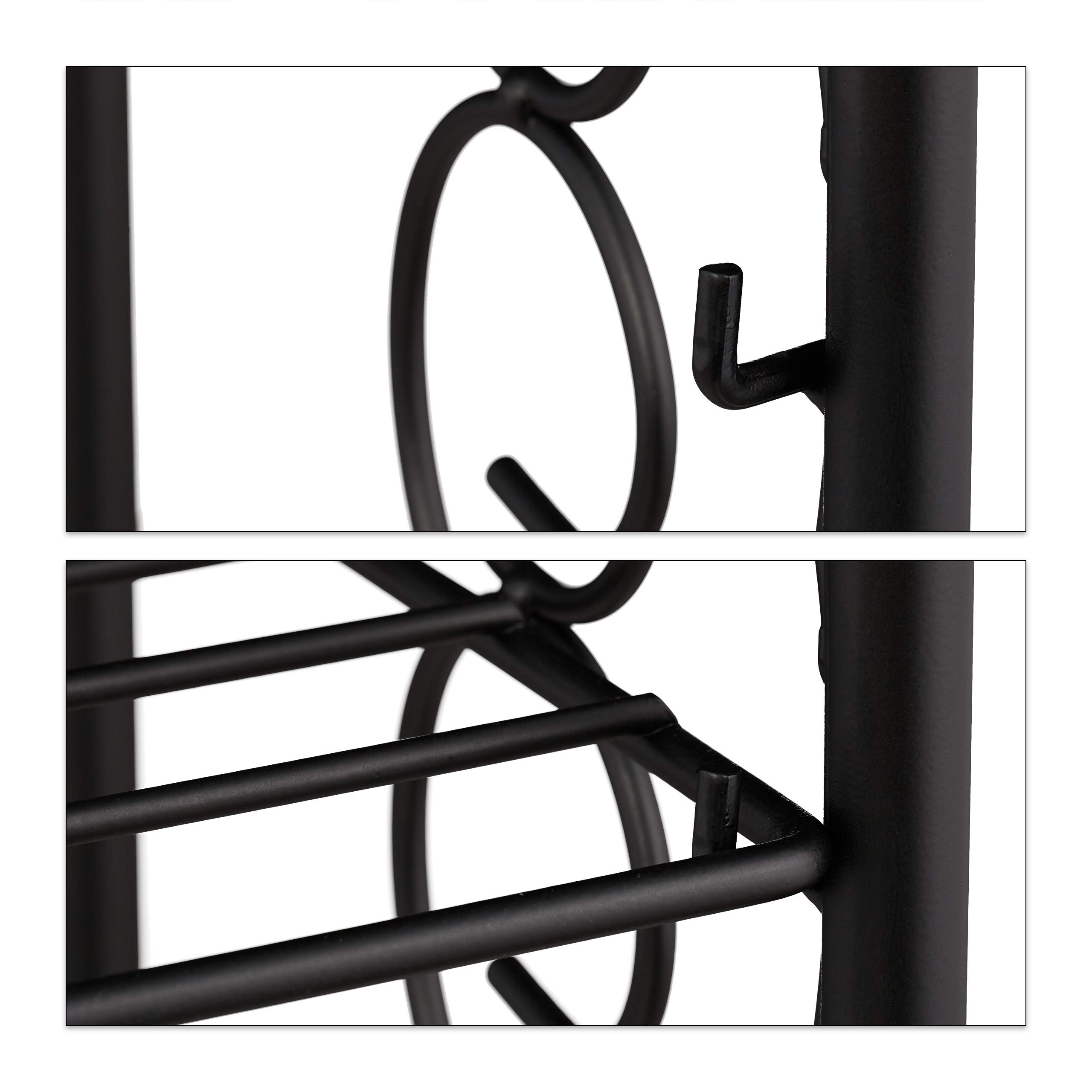 Relaxdays étagère extérieure Jardin, Pliable, 3 Niveaux, Balcon, Jardin & intérieur, métal, HLP 83 x 44,5 x 25 cm, Noir