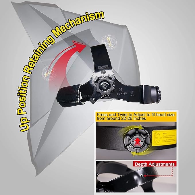 Careta para soldar Antra True Color con visor amplio miniatura 7