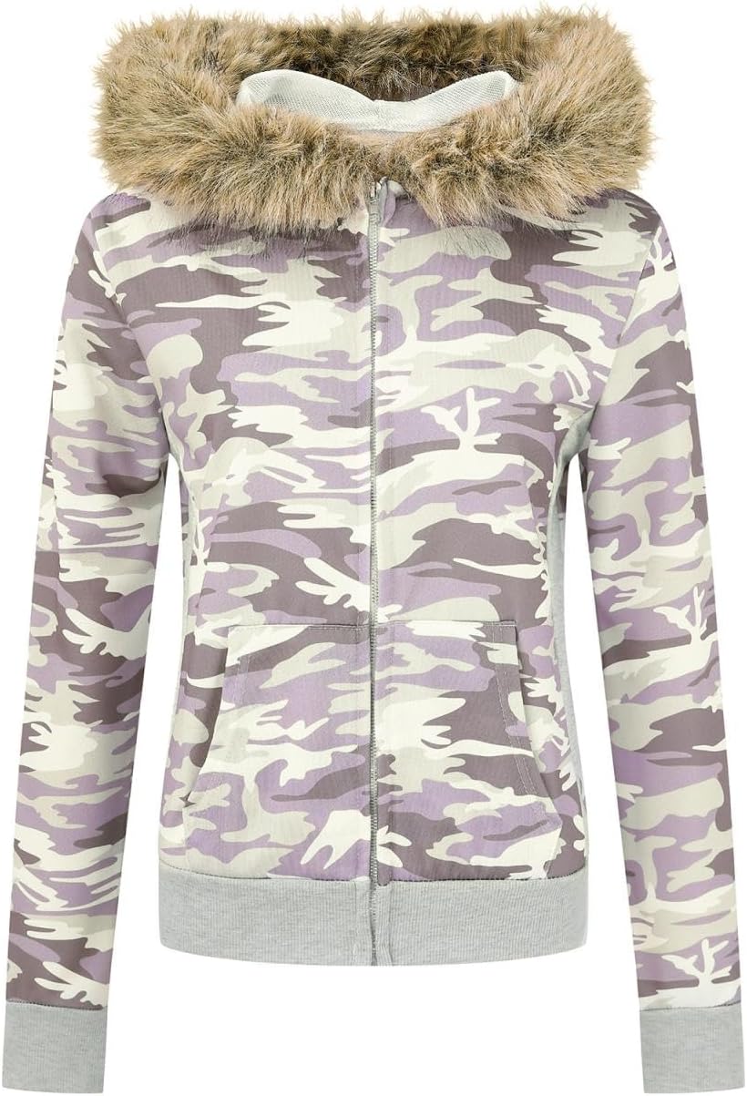 Y2K Fur Collar Hoodies for Women Zip Up Oversized Jacket Streetwear Crop Top Grunge Hoodies - Image 3