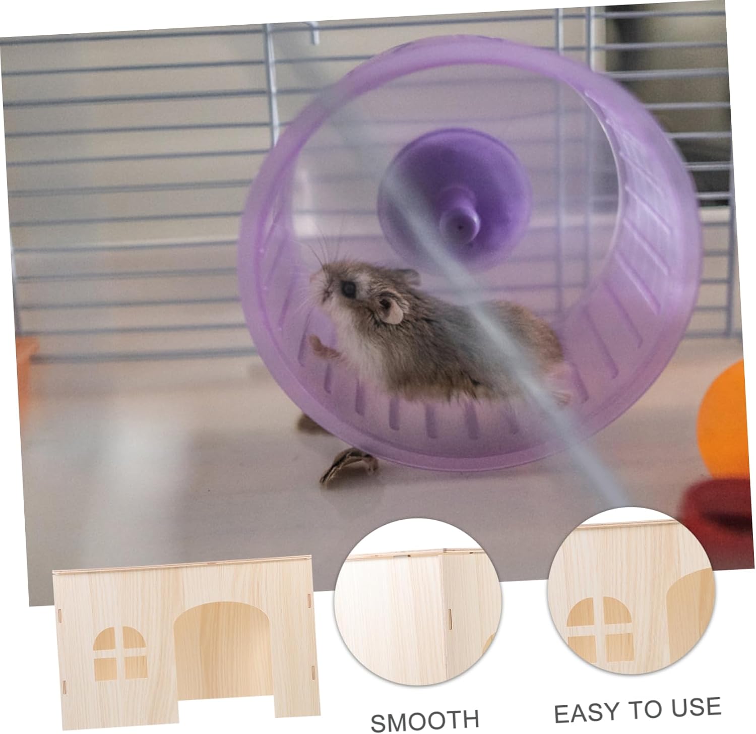 VANZACK Hamster Hideout House Squirrel Nest Toy Wooden Guinea Pig Habitat Hideaway Playpen Resting Place Pet Accessory