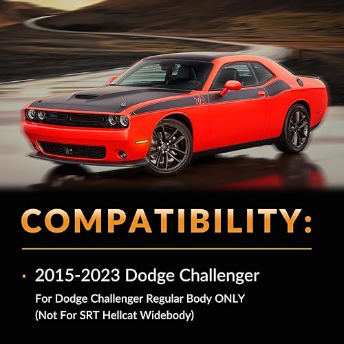 Miniatura 2 de DERMOKA Luces LED de posición laterales para parachoques delantero, lámparas de señal de estacionamiento ámbar para Dodge Challenger 2015-2023,