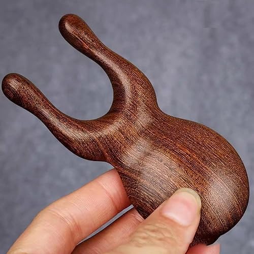 Miniatura 5 de Herramienta facial de madera Gua Sha, herramienta de masaje de madera de sándalo natural, herramienta de masaje de guasha de nariz de madera de