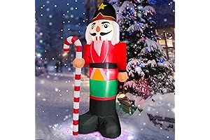 TURNMRON 4-Foot Christmas Inflatables Nutcracker