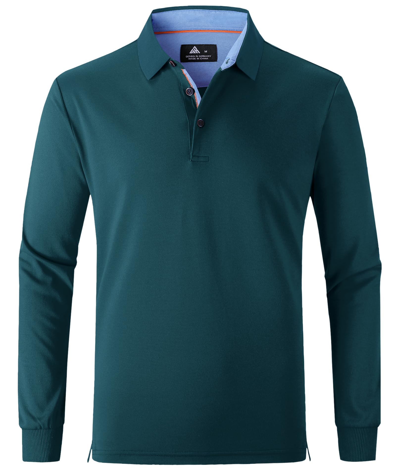 SwissWell Polo a Manica Lunga da Uomo in Tessuto ad Asciugatura Rapida, Magliette Funzionali a Maniche Lunghe Traspiranti per Uomini, Polo da Golf Casual