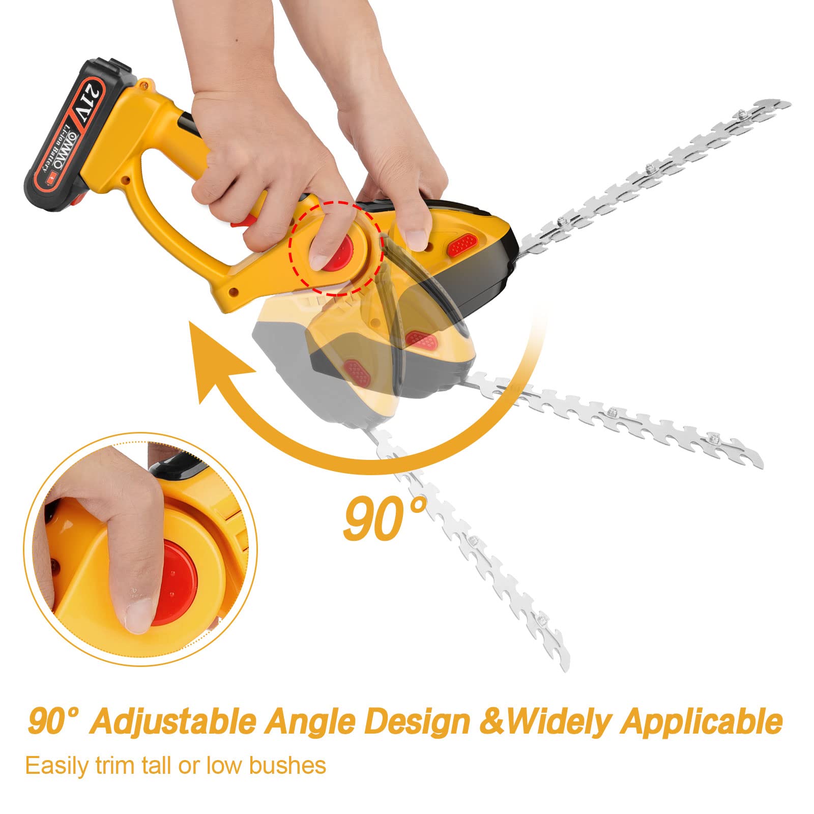 Grass Cutter Cordless Grass Shear Handheld Hedge Trimmer 2in1