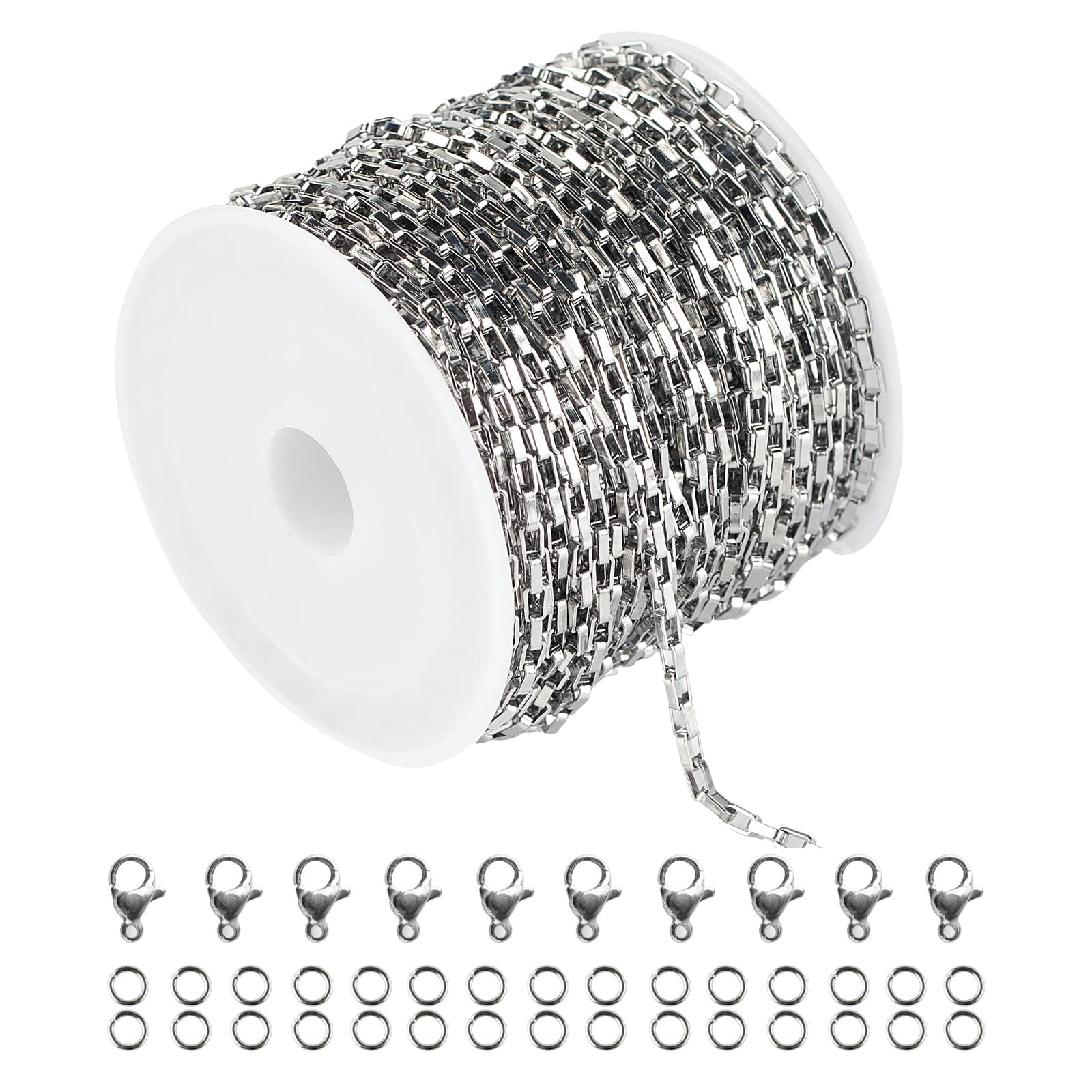 Chaîne En Acier Plaqué Or 10 Mètres - Pour Créer Bijoux DIY, Colliers, Bracelets