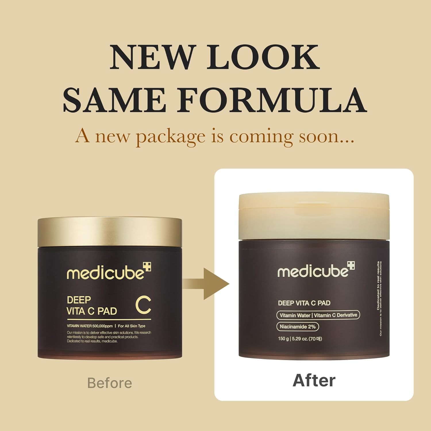 medicube Glass Skin Duo for uneven skin: Deep Vita C Toner Pads and Deep Vitamin C Golden Capsule Face Moisturizer - Image 6