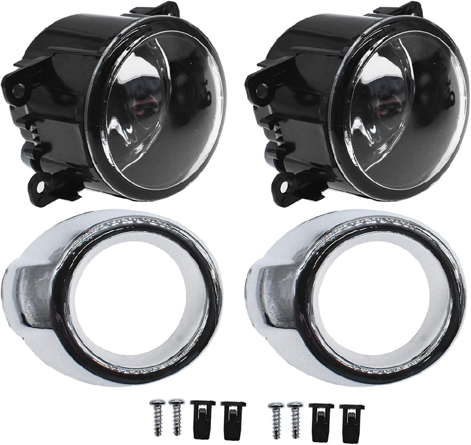 marddpair Left and Right Side Fog Lights Replacement for Focus S SE SEL Titanium 2012-2014 Clear Lens Fog Lamp with Bulbs 4F9Z15200AA CP9Z17E810C