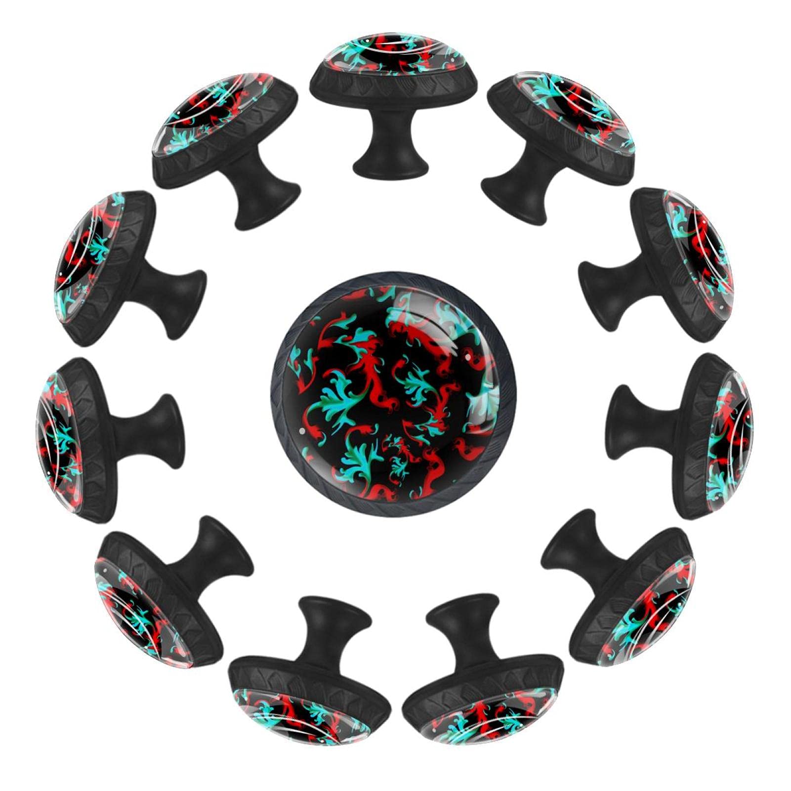 Boutons de tiroir ronds 35 mm au design baroque élégant pour rehausser une commode de chambre