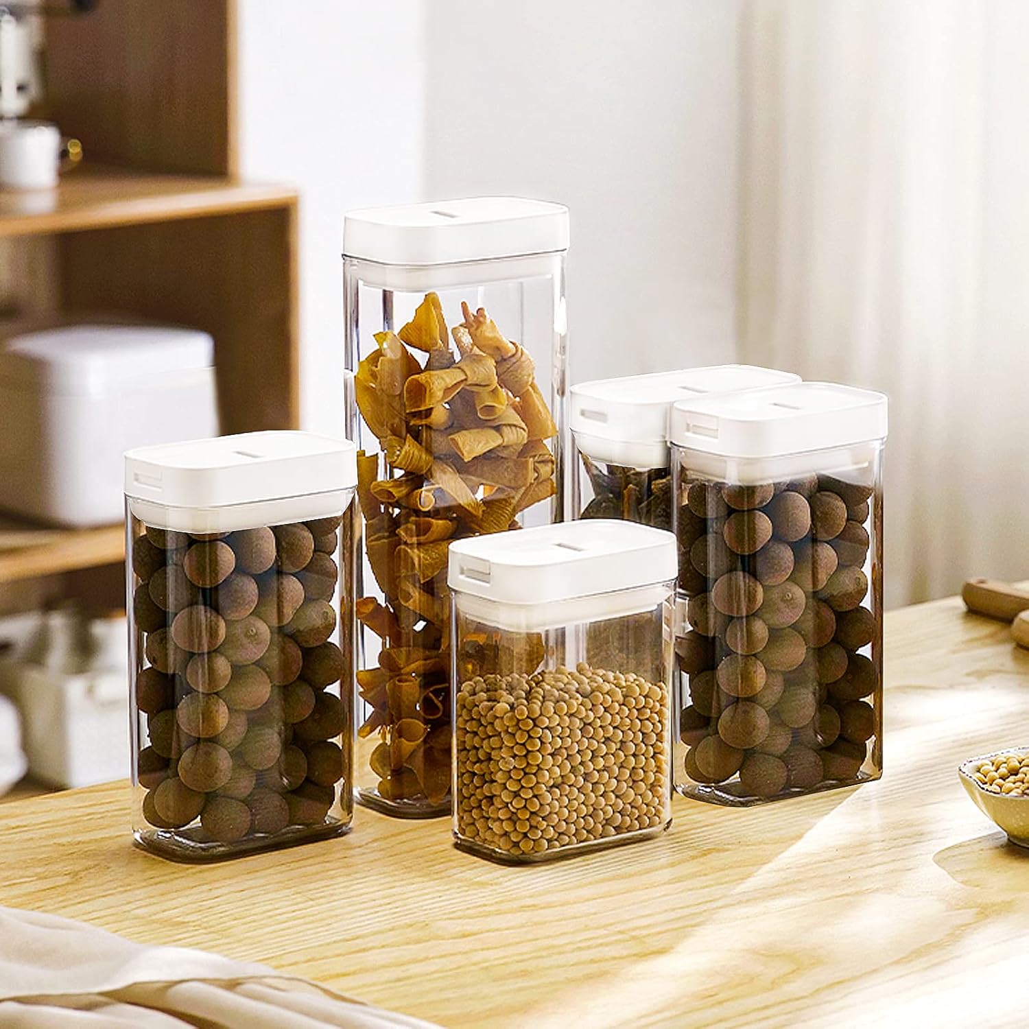 Airtight Food Storage Containers Clear Cereal & Dry Food