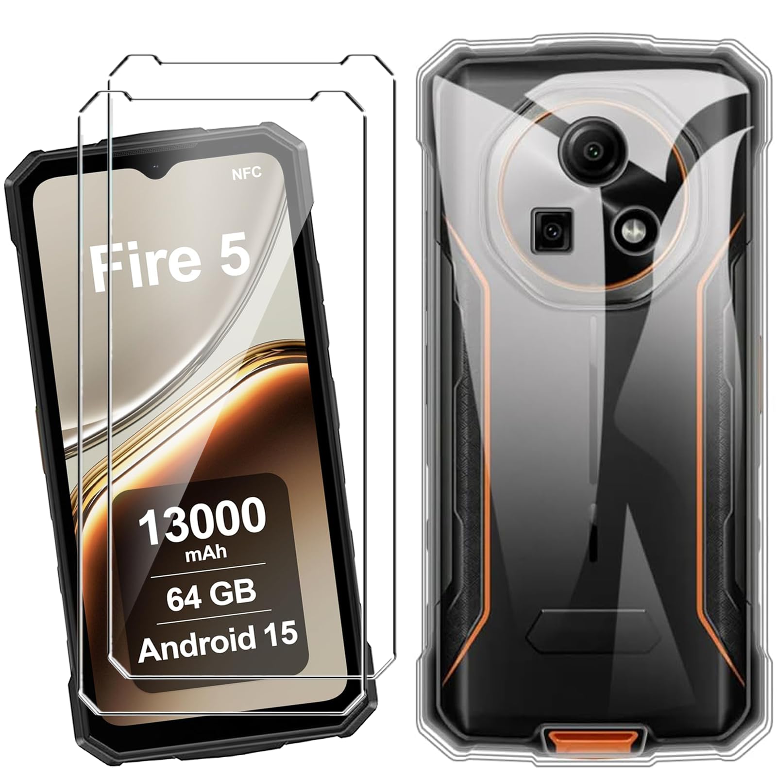 Pellicola Protettiva Vetro Temperato Per DOOGEE Fire 5 - Confezione Da 2 Pezzi, Anti-Graffio, Anti-Impronte, Facile Applicazione