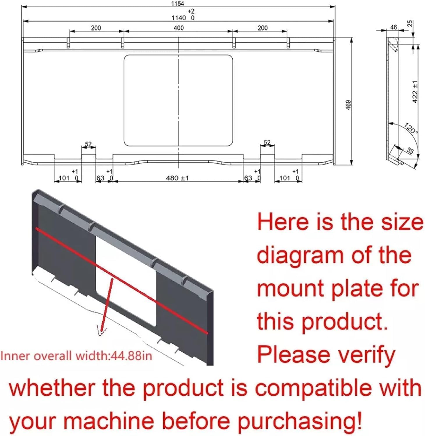 70" Hydraulic Rotary Tiller Attachment for Skid Steer Loaders, Heavy-Duty Skid Steer Soil Cultivator Attachments, 6" Tilling Depth, Ideal for Farmland, Garden,USA Stock