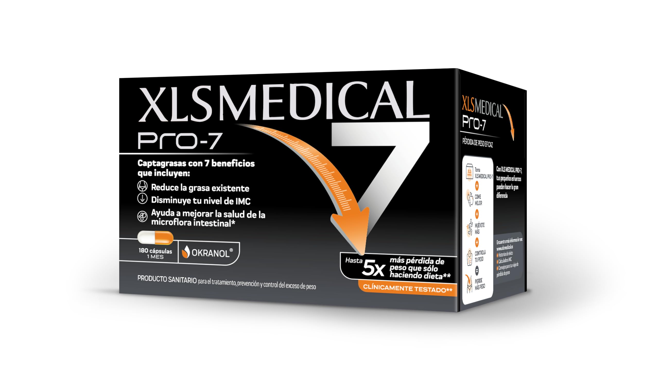 XLS MEDICAL PRO-7 CAPTAGRASAS LOTE 540 Cápsulas