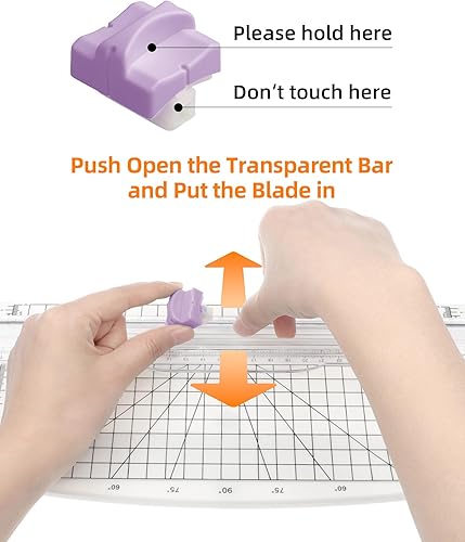 Vista 21 de Firbon Cuchilla de repuesto blanca de 5 piezas con diseño de seguridad automática para cortadoras de papel Blanco