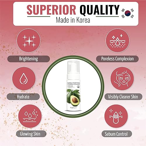 Miniatura 6 de LOOKATME Gel facial coreano para pieles sensibles, limpiador de cuidado de la piel de burbujas a base de agua, limpiador de espuma natural para el