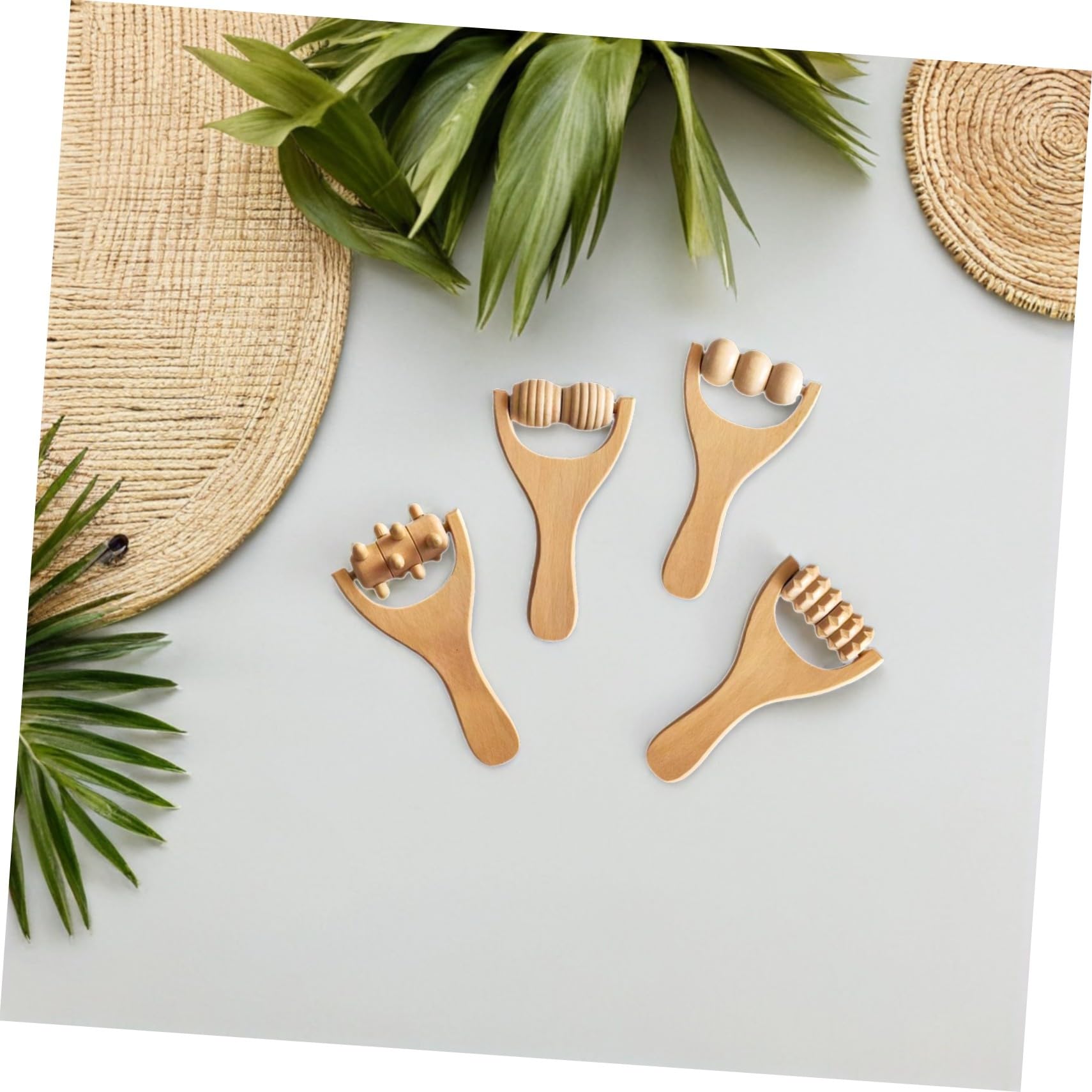Beaupretty Herramientas de Masaje de Madera 8 Piezas Rodillo Rodante para Pies Espalda Cuello Pies Y Brazos